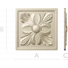 Square Acanthus Rosette STL for CNC