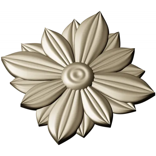Layered Floral Rosette STL - decorative 3D model for CNC