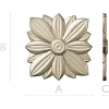 Layered Floral Rosette STL - decorative 3D model for CNC