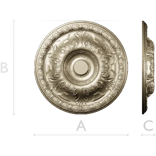 Imperial Acanthus Rosette - STL 3D model for CNC milling