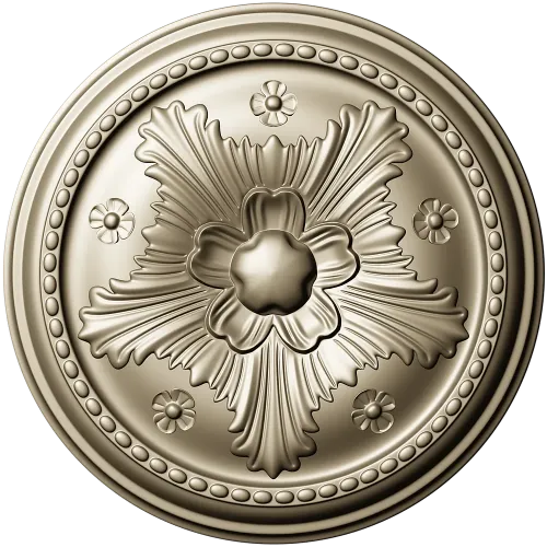 Decorative Round Floral Rosette - STL 3D Model for CNC