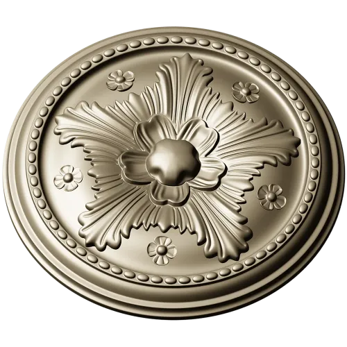 Decorative Round Floral Rosette - STL 3D Model for CNC