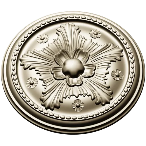 Decorative Round Floral Rosette - STL 3D Model for CNC