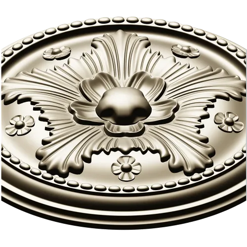 Decorative Round Floral Rosette - STL 3D Model for CNC