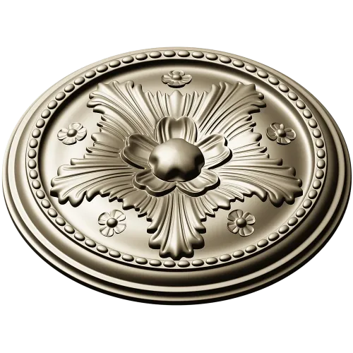 Decorative Round Floral Rosette - STL 3D Model for CNC