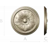 Decorative Round Floral Rosette - STL 3D Model for CNC