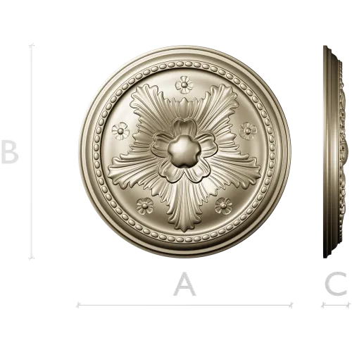 Decorative Round Floral Rosette - STL 3D Model for CNC