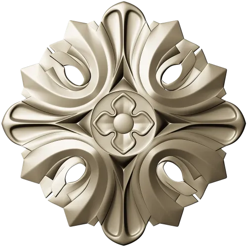 Florentine acanthus rosette - STL 3D model for CNC
