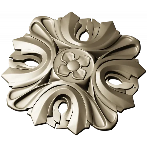 Florentine acanthus rosette - STL 3D model for CNC