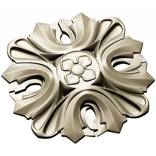 Florentine acanthus rosette - STL 3D model for CNC
