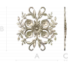 Floral Sunburst Rosette - STL 3D model for CNC