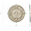 Sunburst Baroque Rosette - STL 3D model for CNC