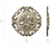 Baroque Floral Rosette STL for CNC