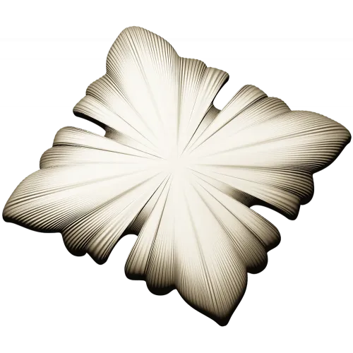 Square Floral Rosette STL for CNC Milling