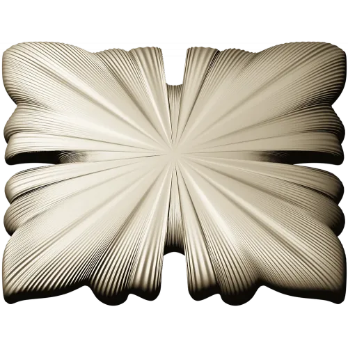Square Floral Rosette STL for CNC Milling