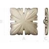 Square Floral Rosette STL for CNC Milling