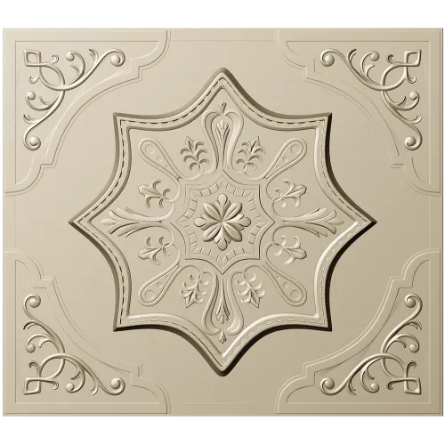 Ornate Eight-Point Rosette 3D Model for CNC