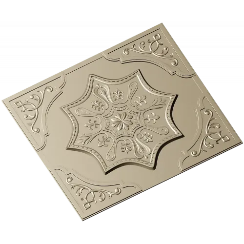 Ornate Eight-Point Rosette 3D Model for CNC