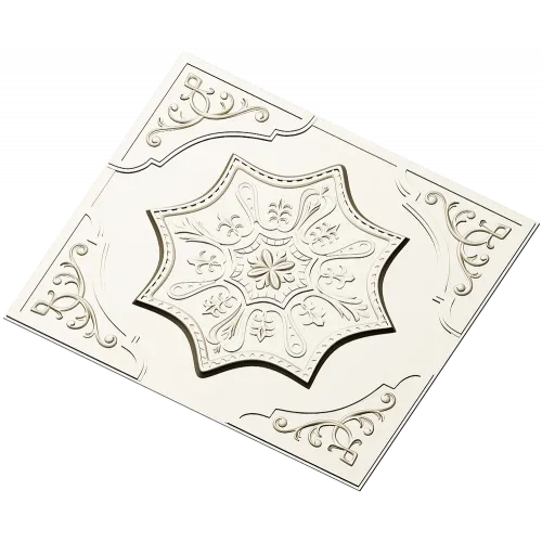 Ornate Eight-Point Rosette 3D Model for CNC