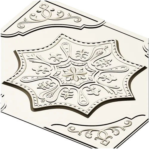 Ornate Eight-Point Rosette 3D Model for CNC