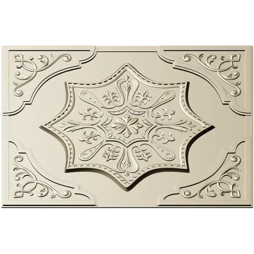 Ornate Eight-Point Rosette 3D Model for CNC