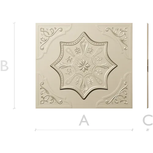 Ornate Eight-Point Rosette 3D Model for CNC
