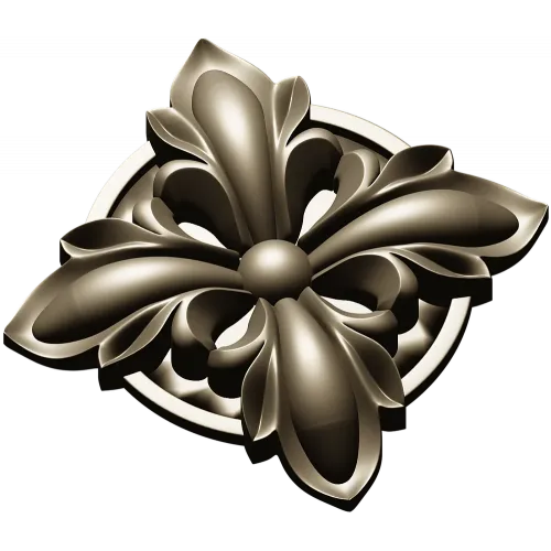 Decorative Floral Rosette STL for CNC