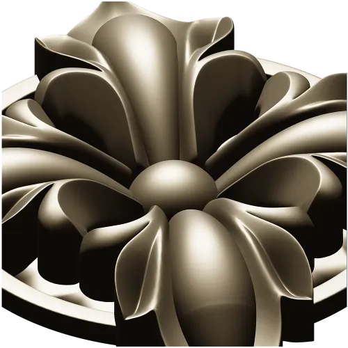 Decorative Floral Rosette STL for CNC