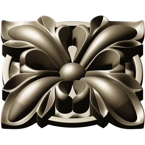Decorative Floral Rosette STL for CNC