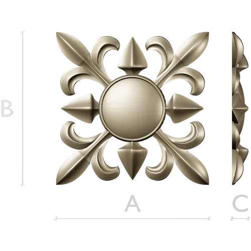 Aurelia Rosette - STL 3D model for CNC milling