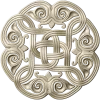 Round Celtic Knot Rosette - STL 3D Model for CNC