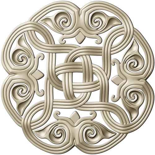 Round Celtic Knot Rosette - STL 3D Model for CNC