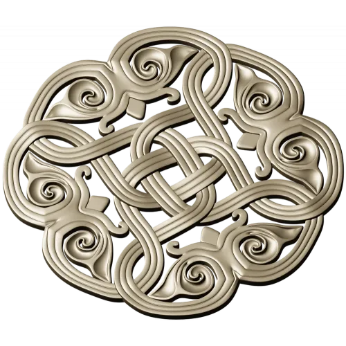 Round Celtic Knot Rosette - STL 3D Model for CNC