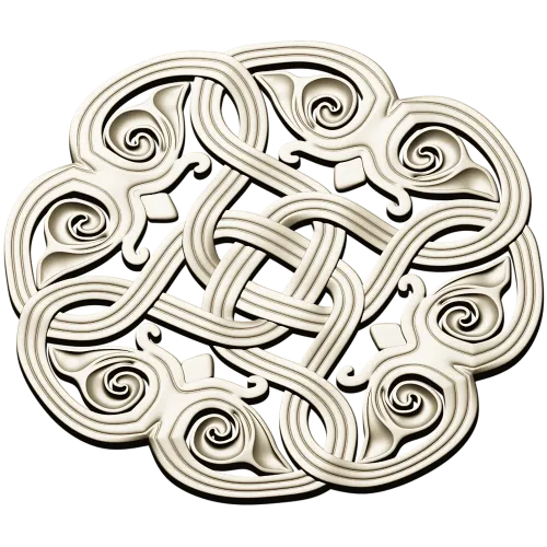 Round Celtic Knot Rosette - STL 3D Model for CNC