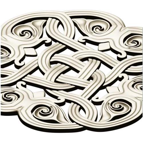 Round Celtic Knot Rosette - STL 3D Model for CNC