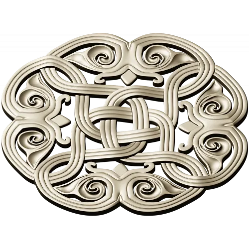 Round Celtic Knot Rosette - STL 3D Model for CNC
