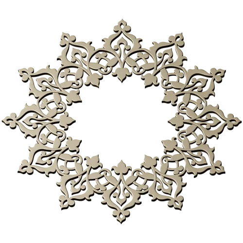 Ornamental Arabesque Rosette STL for CNC