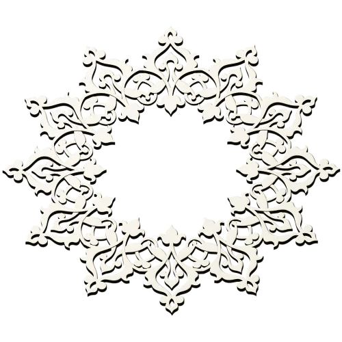 Ornamental Arabesque Rosette STL for CNC