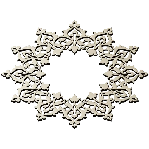 Ornamental Arabesque Rosette STL for CNC