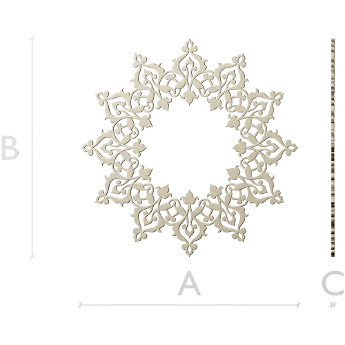 Ornamental Arabesque Rosette STL for CNC