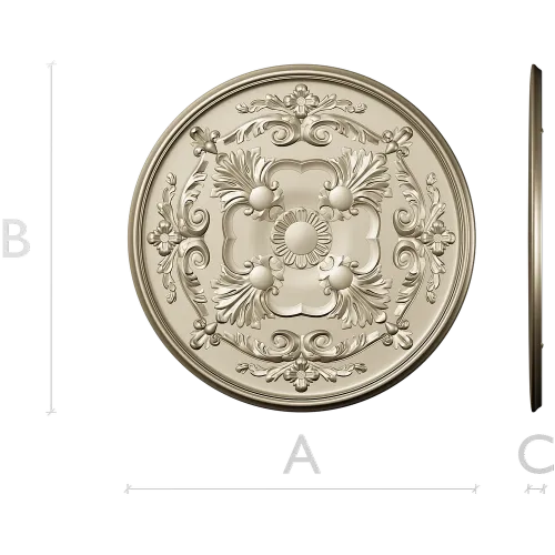 Розетка барочная - 3D модель в формате STL для ЧПУ