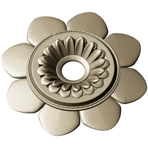 Floral Rosette STL Model for CNC