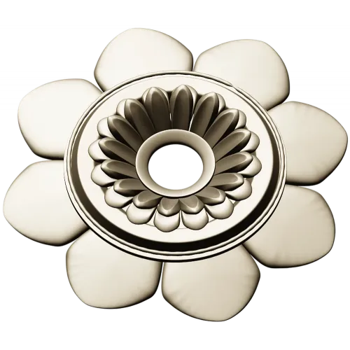 Floral Rosette STL Model for CNC