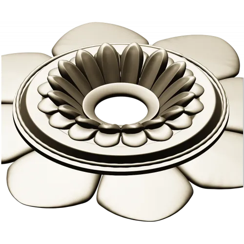 Floral Rosette STL Model for CNC