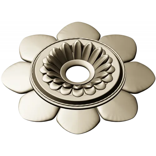 Floral Rosette STL Model for CNC