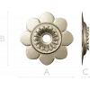 Floral Rosette STL Model for CNC