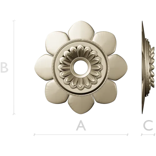 Floral Rosette STL Model for CNC