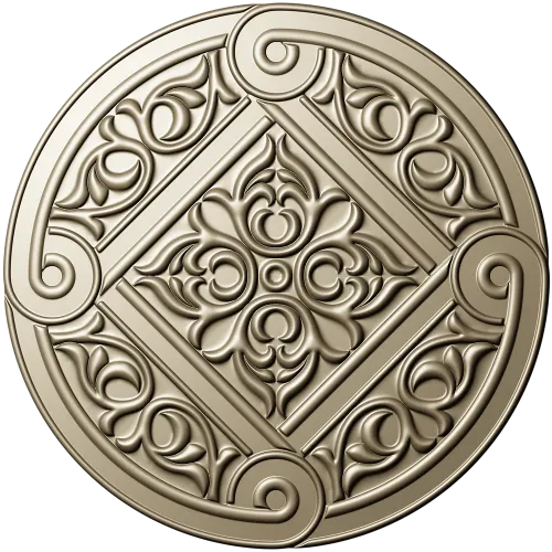 Ornamental Rosette 3D Model STL for CNC Milling
