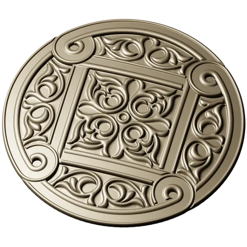 Ornamental Rosette 3D Model STL for CNC Milling