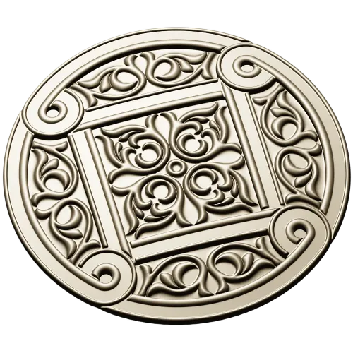 Ornamental Rosette 3D Model STL for CNC Milling